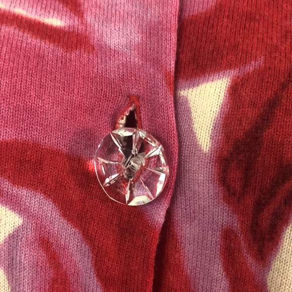 Chaus Silk Angora Rabbit Hair Blend Rose Cardigan NWT Medium - Picture 2 of 11